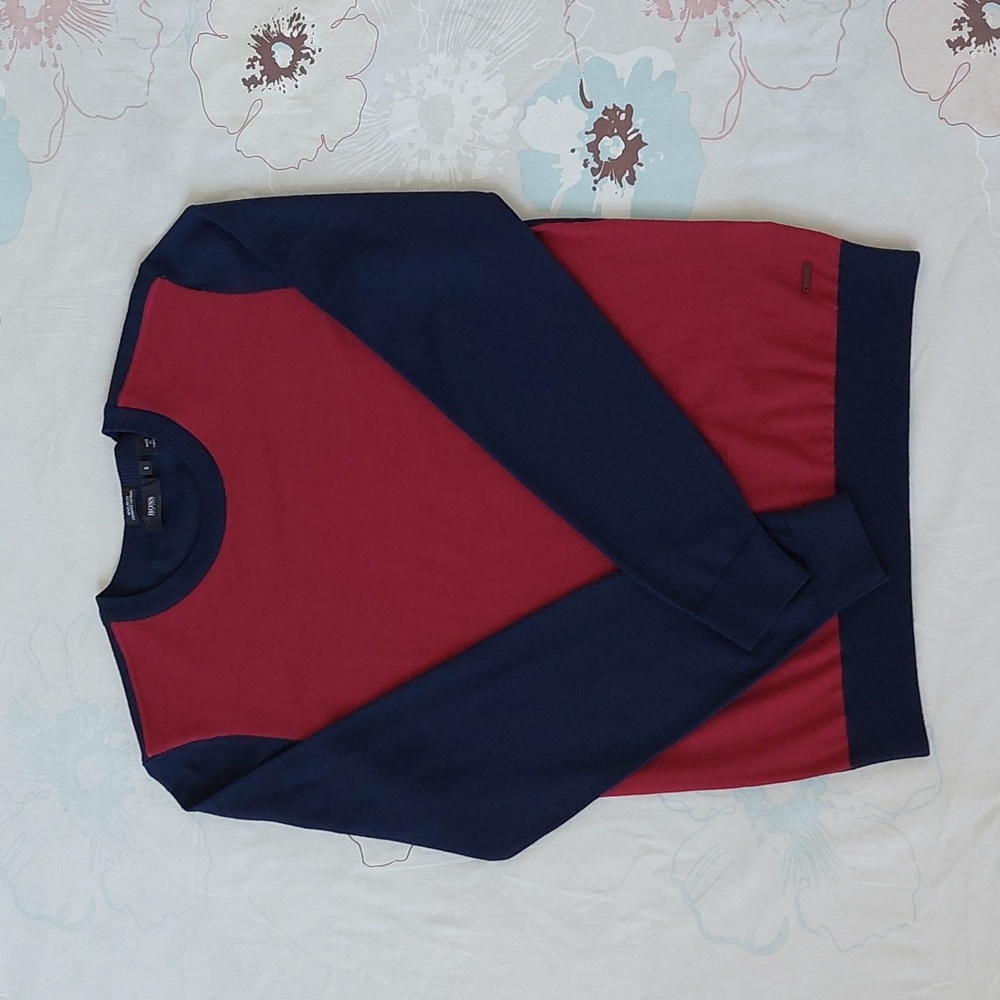 Boss Hugo boss merino wool colorblock sweater